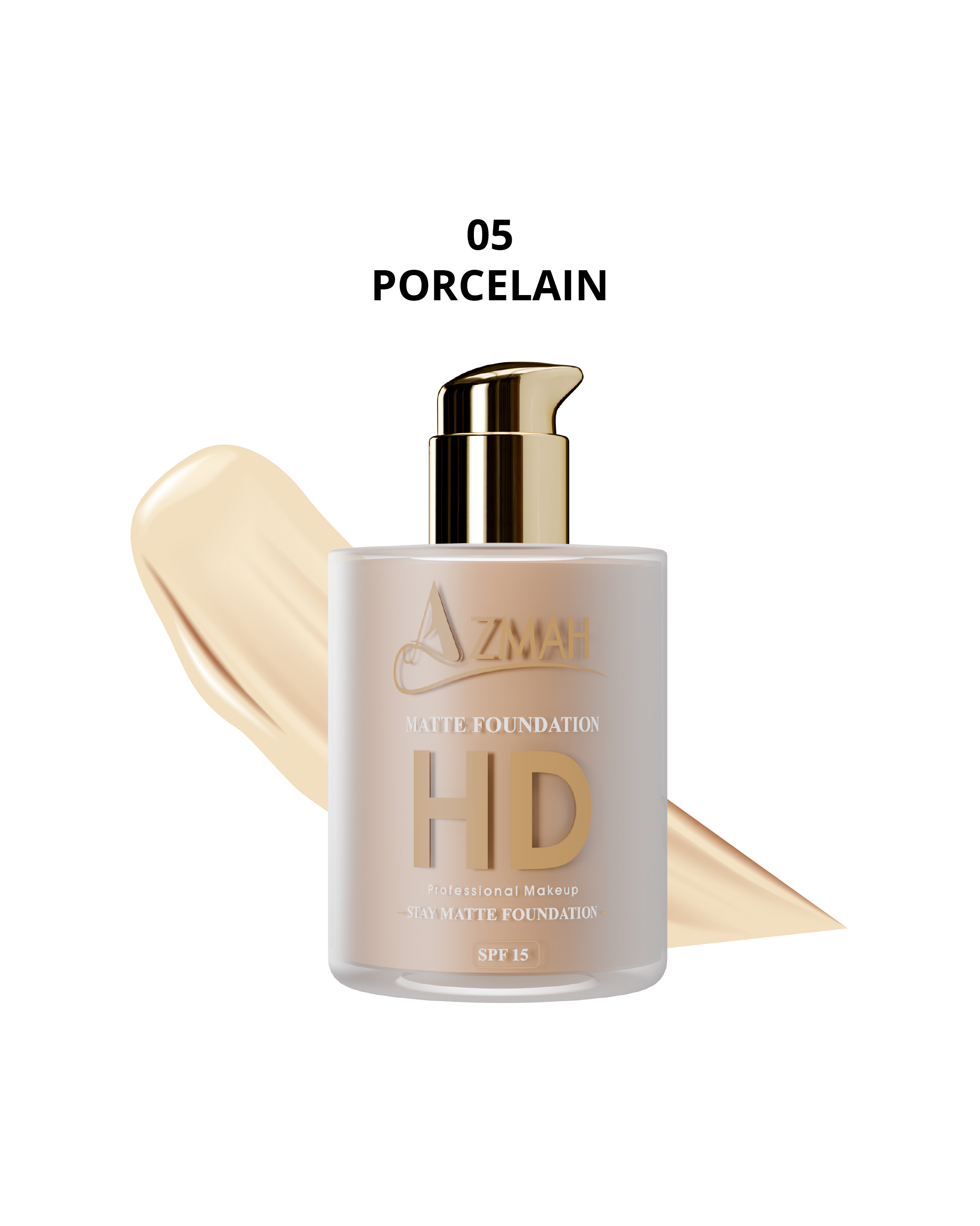 Premium HD Matte Liquid Foundation – 24HR Stay Matte Coverage with SPF 15
