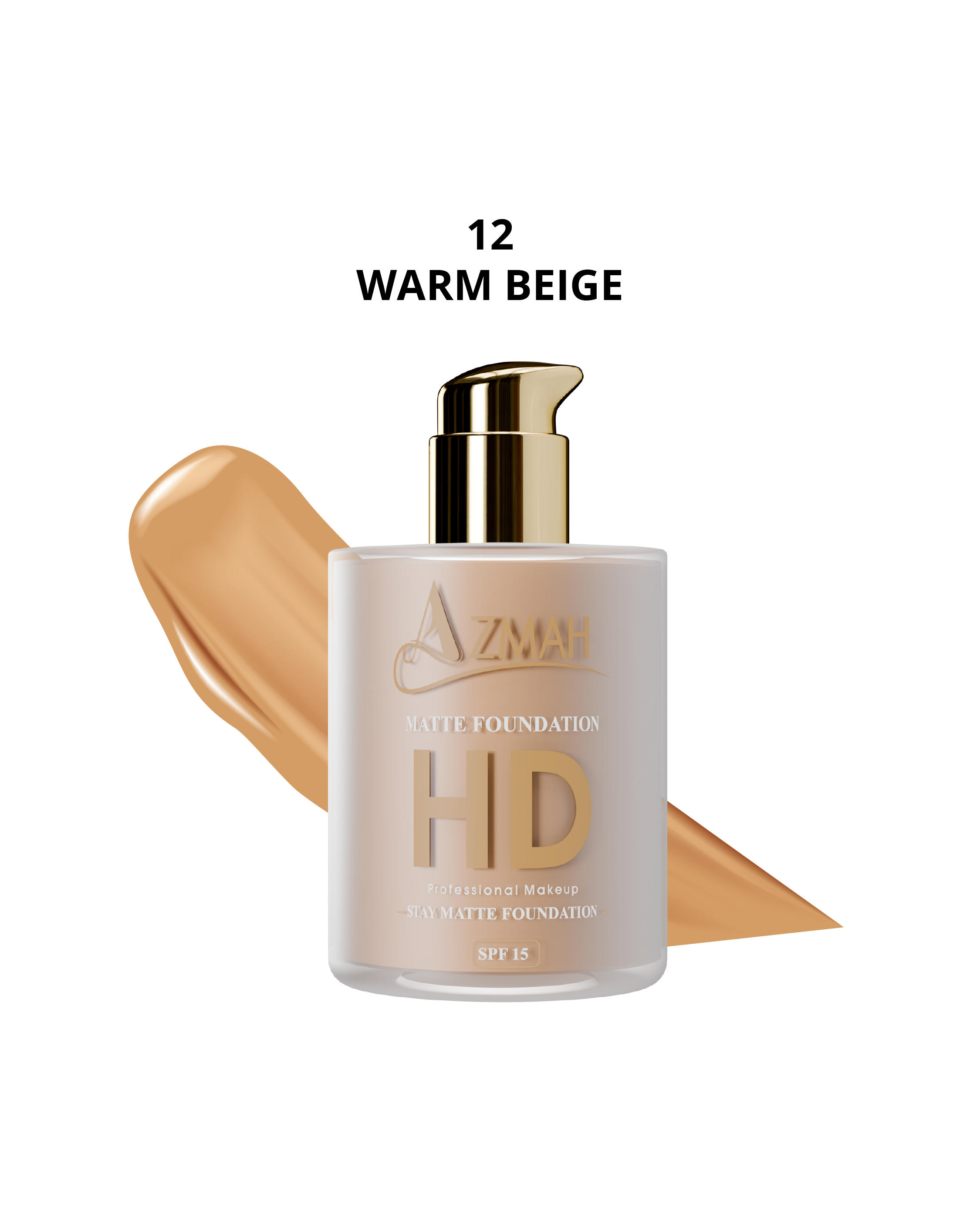Premium HD Matte Liquid Foundation – 24HR Stay Matte Coverage with SPF 15