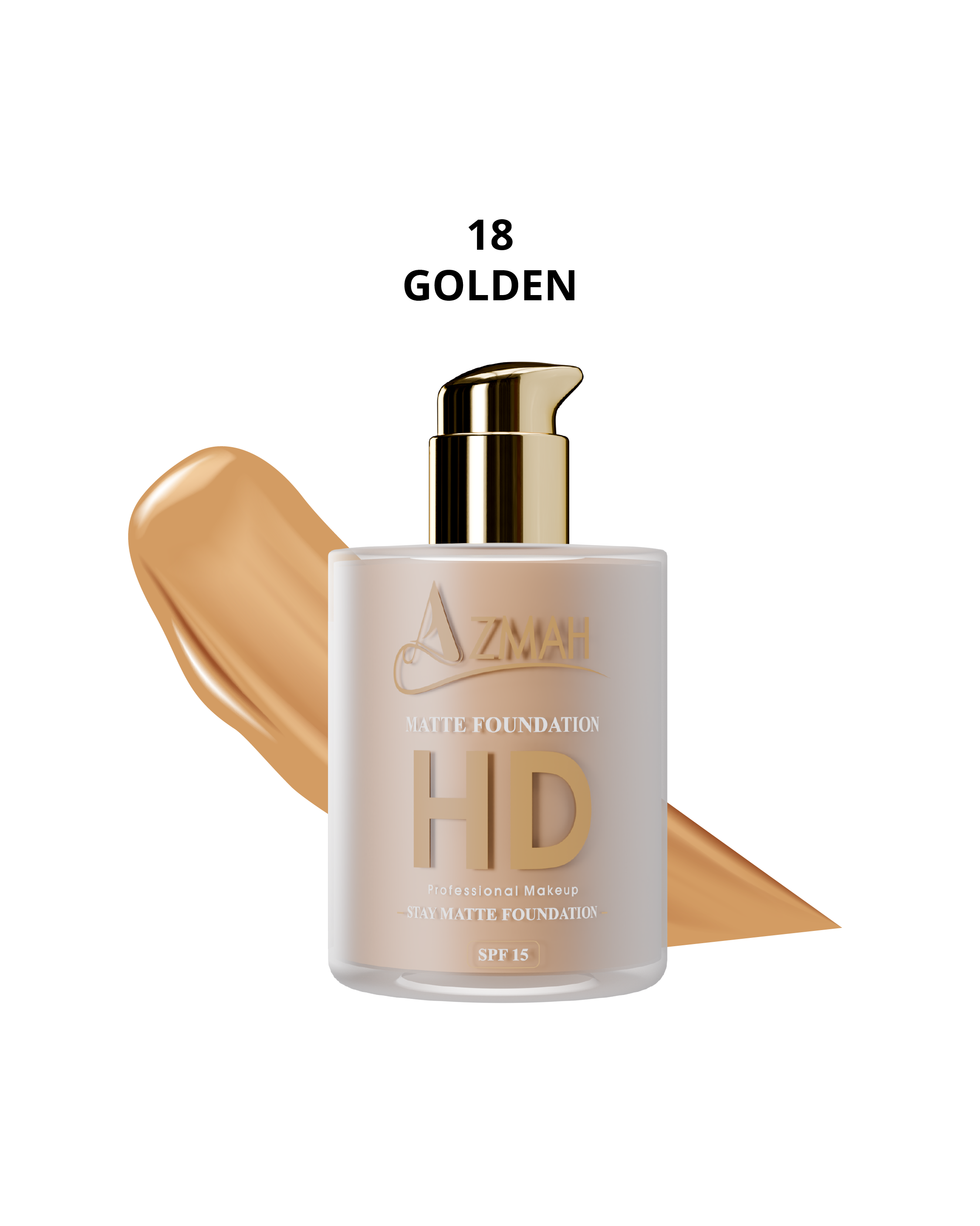 Premium HD Matte Liquid Foundation – 24HR Stay Matte Coverage with SPF 15