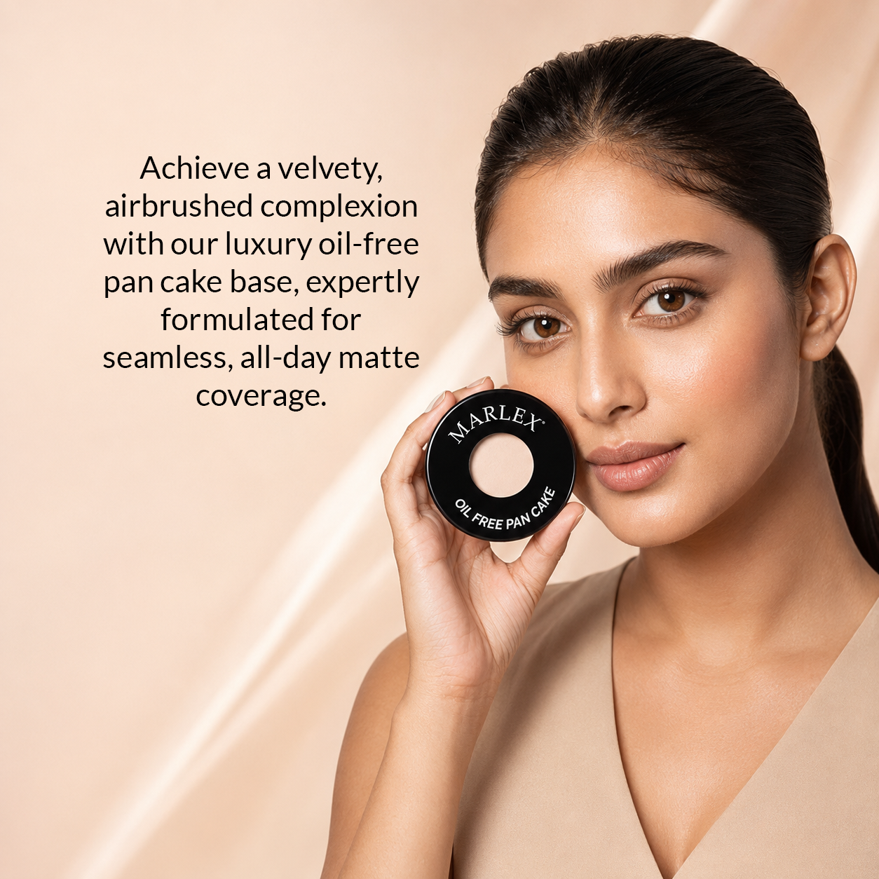Professional Oil-Free Pan Cake Base – High-Coverage Matte Foundation
