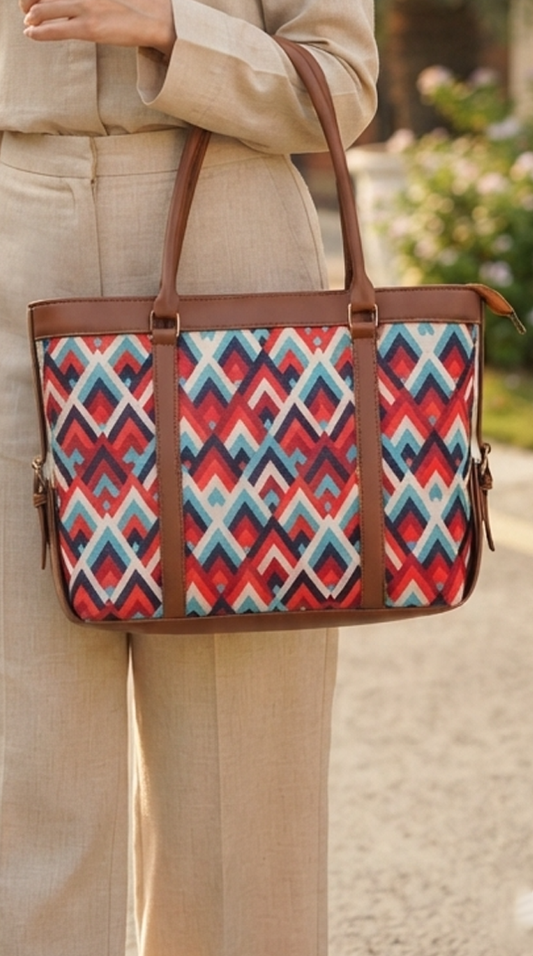 The Crystal Geometric Strap Tote