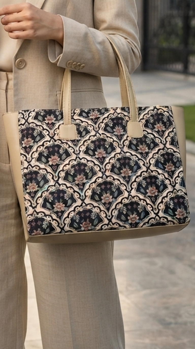 The Damask Scallop Side Bag