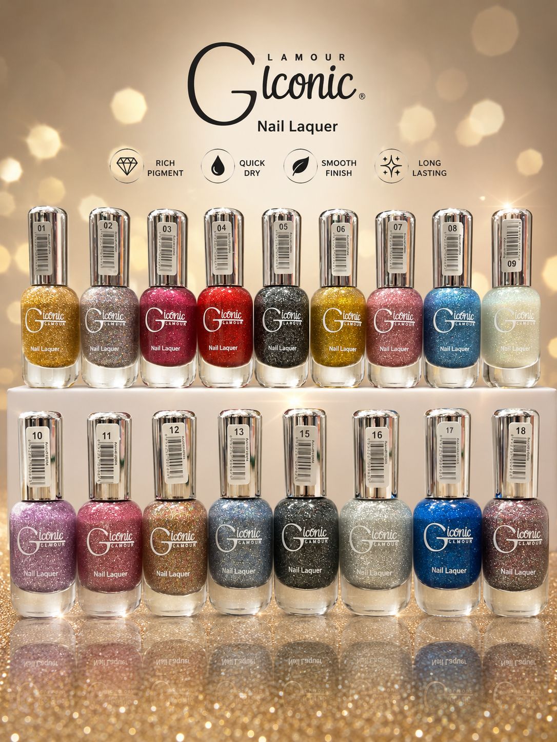 L'Amour Giconic Nail Lacquer – Quick Dry & Long Lasting Collection