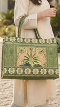 The Heritage Oasis Green Canvas Tote