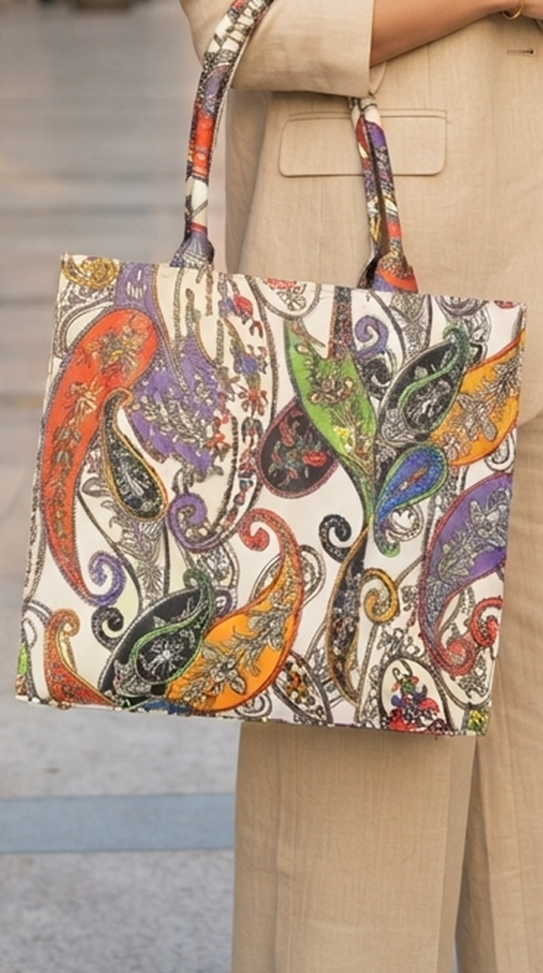 The Kaleidoscope Abstract Paisley Tote