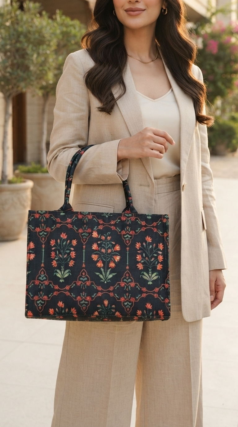 The Royal Bouquet Floral Tote
