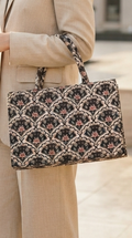 The Symmetrical Onyx Fleur Tote